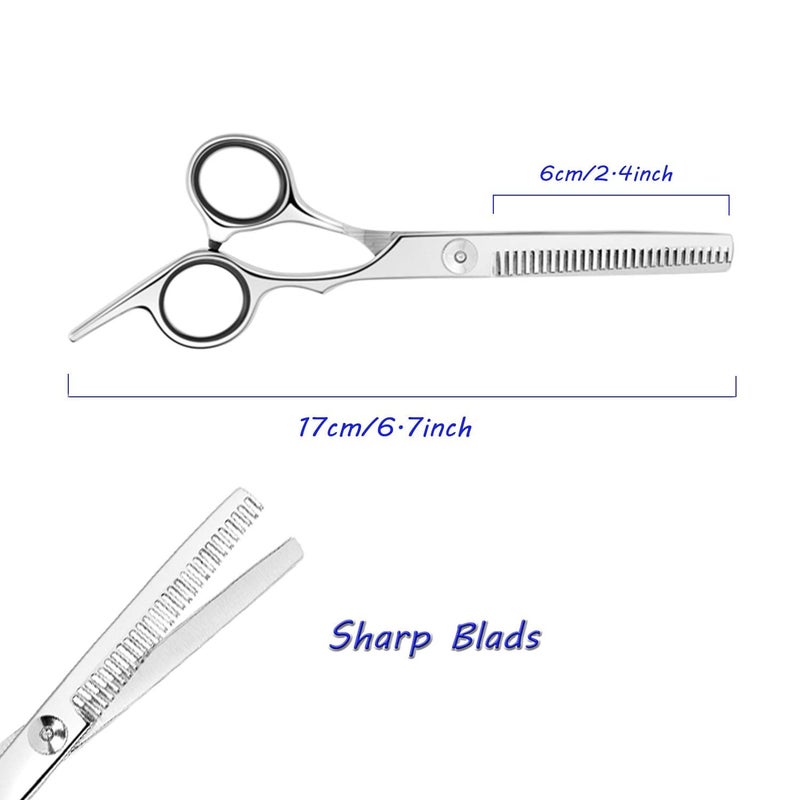Essoy Professional Thinning Shears - 6.5-Inch Hair Cutting Scissors with Stainless Steel Blades, Fine Adjustment Screw for Home Salon, Barber and Hairdressing - Image 3